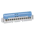 Клеммная колодка IP 2X - нейтраль - синяя - 1 x 6-25 мм² - 21 x 1,5-16 мм² - длина 141 мм 00 Legrand