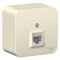 Розетка BLANCA наружная компьютерная RJ45, кат.5e, с изолирующей пластиной, молочный Systeme Electri
