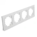 Рамка 4-местная, стекло, серия Катрин, GFR00-7004-01, белый STEKKER 39257