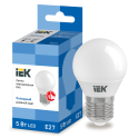 Лампа LED G45 шар 5Вт 230В 6500К E27 IEK LLE-G45-5-230-65-E27