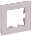 BRITE Рамка 1-мест. РУ-1-2-Бр стекло розовый матовый IEK BR-M12-G-31-K14