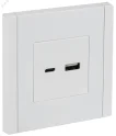 FORTE&PIANO Розетка USB A+C 18Вт FP251 белый IEK FP-U22-018-K01
