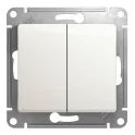 Glossa Перламутр Выключатель 2-клавишный, сх.5, 10АХ Systeme Electric GSL000651