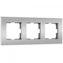 Рамка на 3 поста Slab (серебро матовый) W0032965 Werkel a062815