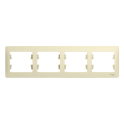 GLOSSA 4-постовая РАМКА, горизонтальная, БЕЖЕВЫЙ Systeme Electric GSL000204
