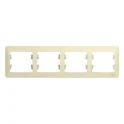 GLOSSA 4-постовая РАМКА, горизонтальная, БЕЖЕВЫЙ Systeme Electric GSL000204