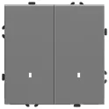 Выключатель СП 2-м с подсв. механизм (платиново-серый) soft touch Эмили RSW10-5102-10 STEKKER 49942