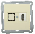 РHDMI-0-Б Розетка HDMI BOLERO кремовый IEK EHB10-K33