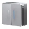 Выключатель двухклавишный с подсветкой Gallant (серебряный) W5020106 Werkel a052770