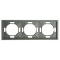Рамка 3-местная (платиново-серый) soft touch Эмили STEKKER 49964