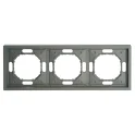 Рамка 3-местная (платиново-серый) soft touch Эмили STEKKER 49964