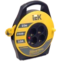 Катушка УК10 4 места 2P+PE/10м 3х1,5мм2 "Industrial" IEK WKP15-16-04-10