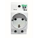 Розетка модульная на DIN-рейку 2P+PEN 16A 220В РМ-102 DEKraft 18012DEK
