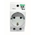 Розетка модульная на DIN-рейку 2P+PEN 16A 220В РМ-102 DEKraft 18012DEK