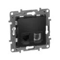 Розетка двойная RJ11+RJ45 кат.5E UTP антрацит ETIKA Legrand 672652