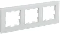BRITE Рамка 3-мест. РУ-3-2-Бр стекло бел. матовый IEK BR-M32-G-31-K01
