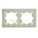 Рамка 2-местная, стекло, серия Катрин, GFR00-7002-07, дымчатый STEKKER 49033
