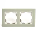 Рамка 2-местная, стекло, серия Катрин, GFR00-7002-07, дымчатый STEKKER 49033