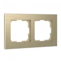 Рамка на 2 поста (шампань алюминий) Aluminium W0021711 Werkel a052313