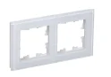 BRITE Рамка 2 -местная РУ-2-2-БрБ стекло белый IEK BR-M22-G-K01