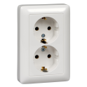 ХИТ С/У РОЗЕТКА двойная с заземлением без шторок 16А, 250В, БЕЛЫЙ. Россия RS16-236- Systeme Electric