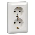 ХИТ С/У РОЗЕТКА двойная с заземлением без шторок 16А, 250В, БЕЛЫЙ. Россия RS16-236- Systeme Electric