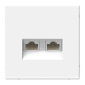 ARTGALLERY РОЗЕТКА двойная компьютерная RJ45+RJ45, кат.6А, механизм, БЕЛЫЙ GAL00018 Systeme Electric