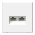 ARTGALLERY РОЗЕТКА двойная компьютерная RJ45+RJ45, кат.6А, механизм, БЕЛЫЙ GAL00018 Systeme Electric