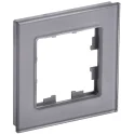 BRITE Рамка 1-мест. РУ-1-2-БрСе стекло сер. IEK BR-M12-G-K03