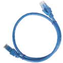 Шнур коммутационный кат.5Е UTP 1м синий GENERICA PC03-C5EU-1M-G