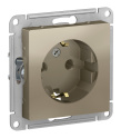 ATLASDESIGN РОЗЕТКА с заземлением, 16А, механизм, ШАМПАНЬ Systeme Electric ATN000543