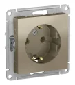 ATLASDESIGN РОЗЕТКА с заземлением, 16А, механизм, ШАМПАНЬ Systeme Electric ATN000543