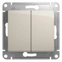 GLOSSA 2-клавишный ВЫКЛЮЧАТЕЛЬ,сх.5,10AX, механизм, МОЛОЧНЫЙ Systeme Electric GSL000951