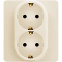 Розетка 2 x 2К+З - немецкий стандарт - 16 А - 250 В~ - INSPIRIA - слоновая кость Legrand 673751
