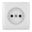 ХИТ О/У РОЗЕТКА без заземления без шторок 10А, 250В, БЕЛЫЙ. Россия Systeme Electric RA10-131-B