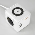 Розеточный блок 3-местный + 3 USB + беспроводная зарядка W6513501 Werkel a066454
