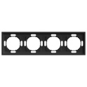 Рамка 4-местная (черный уголь) soft touch Эмили STEKKER 49861