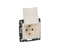 Розетка СП 1-м c з/к с крышк. механизм (сл. кость) Valena Legrand 774322