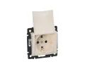 Розетка СП 1-м c з/к с крышк. механизм (сл. кость) Valena Legrand 774322