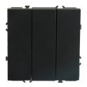 Выключатель СП 3-м механизм (черный уголь) soft touch Эмили RSW10-5108-05 STEKKER 49844