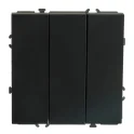 Выключатель СП 3-м механизм (черный уголь) soft touch Эмили RSW10-5108-05 STEKKER 49844