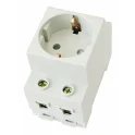 Розетка AC30-111 с заземляющим контактом на DIN-рейку CHINT 775001
