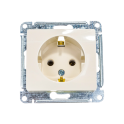 GLOSSA РОЗЕТКА с заземлением, 16А, механизм, БЕЖЕВЫЙ Systeme Electric GSL000243