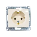 GLOSSA РОЗЕТКА с заземлением, 16А, механизм, БЕЖЕВЫЙ Systeme Electric GSL000243