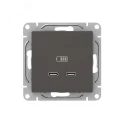 Механизм розетки USB-C - 2шт мокко Эпика EKF UP1-SOM-2USBC