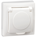 KVARTA Роз. с з/к/ш/кр 16А IP44 РСбш10-3-КБ-44 бел. IEK KV-R16-16-44-K01