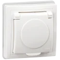 KVARTA Роз. с з/к/ш/кр 16А IP44 РСбш10-3-КБ-44 бел. IEK KV-R16-16-44-K01