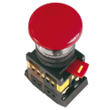 Кнопка AEAL-22 "Грибок"с фиксацией красный d22мм 240В 1з+1р IEK BBG60-AEAL-K04
