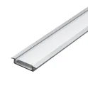 Профиль алюминиевый "встраиваемый широкий", серебро, 2000*31*6мм CAB252 с матовым экрано Feron 10293