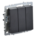 BRITE Выключ. 3-кл. 10А ВС10-3-0-БрЧ черн. IEK BR-V30-0-10-K02